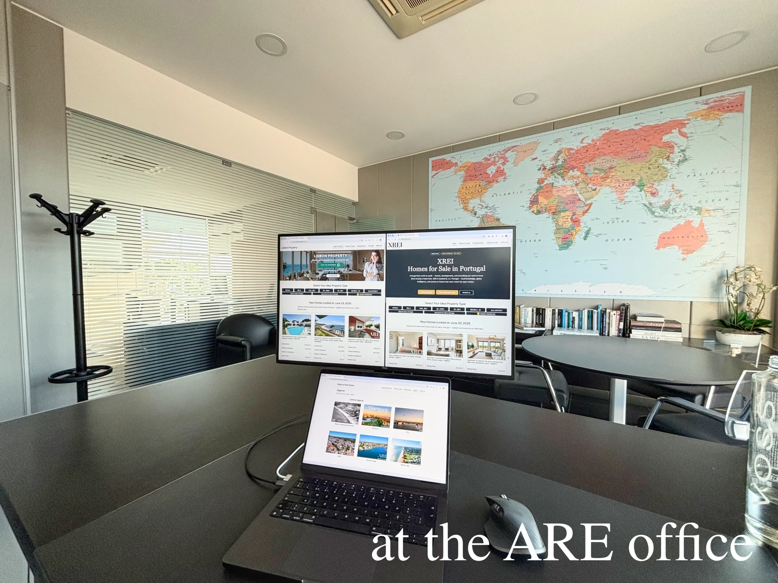 Inside the ARE office, where XREI, LisbonProperty, and AlgarveRealEstate take shape.